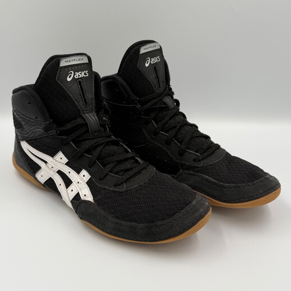 ASICS Matflex Wrestling Shoes Black White Women's 7 EU 38 Wrestling Sneakers